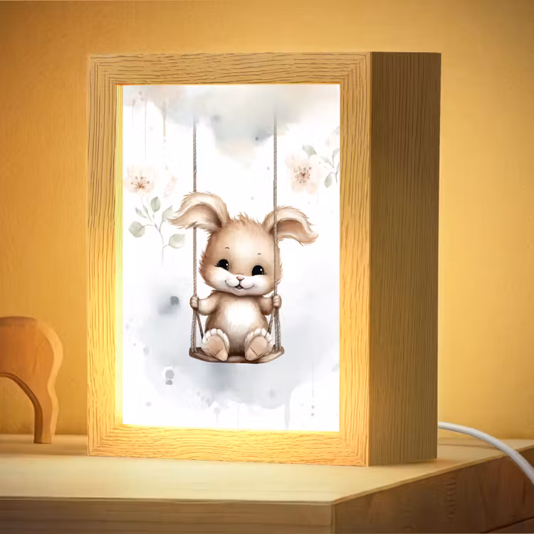 Nachtlampje - Konijn - Baby dier - Kinderen — 4