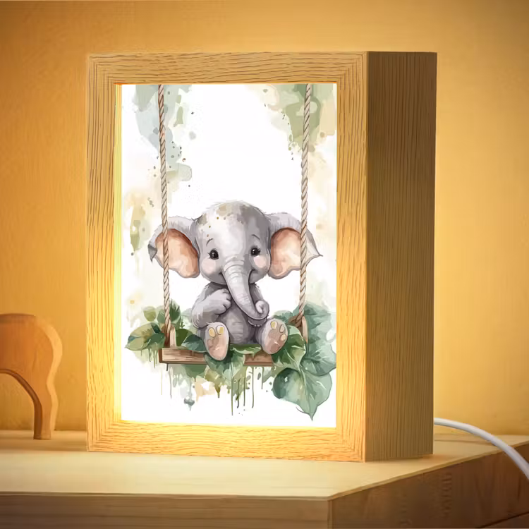 Nachtlampje - Olifant - Dier - Kinderen - Jungle — 4