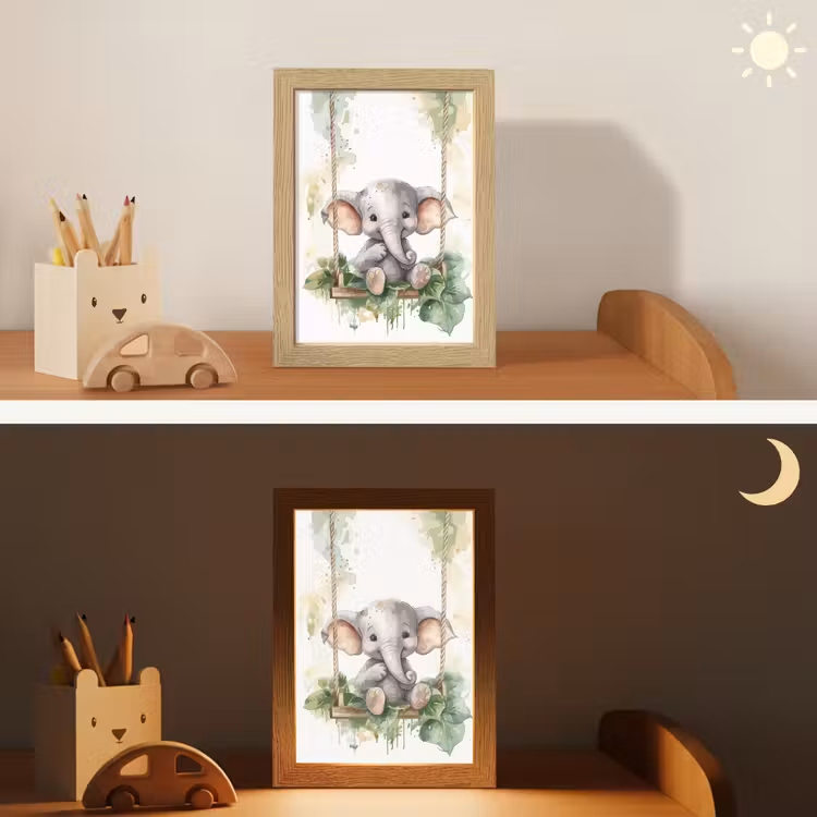 Nachtlampje - Olifant - Dier - Kinderen - Jungle — 7