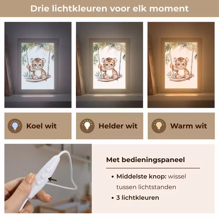 Nachtlampje - Tijger - Dier - Kinderen - Jungle — 5