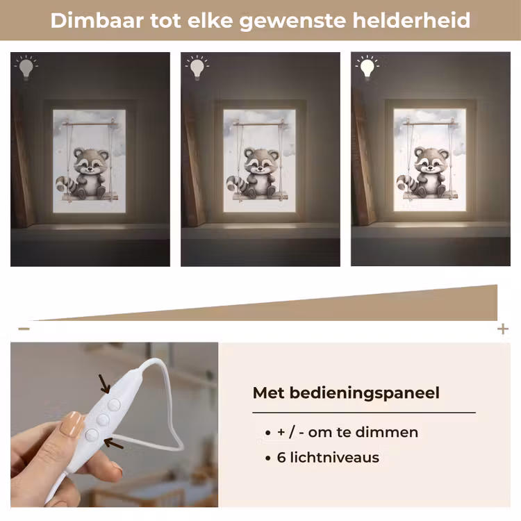 Nachtlampje - Wasbeer - Dier - Kinderen — 6
