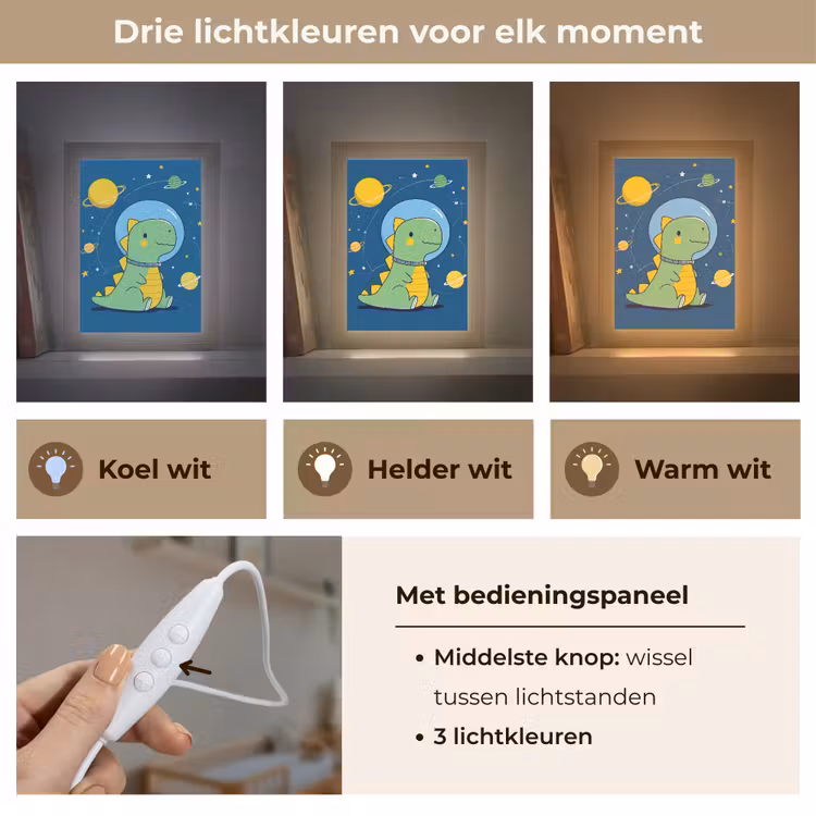 Nachtlampje - Dino - Ruimte - Planeten — 5