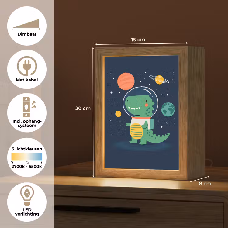 Nachtlampje - Dino - Ruimtepak - Planeten — 2