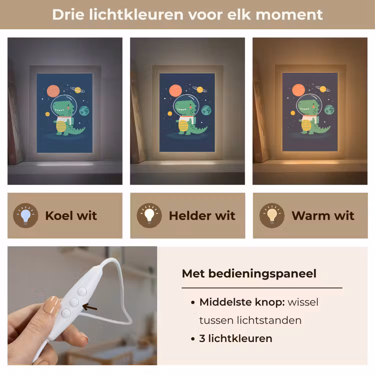 Nachtlampje - Dino - Ruimtepak - Planeten — 5