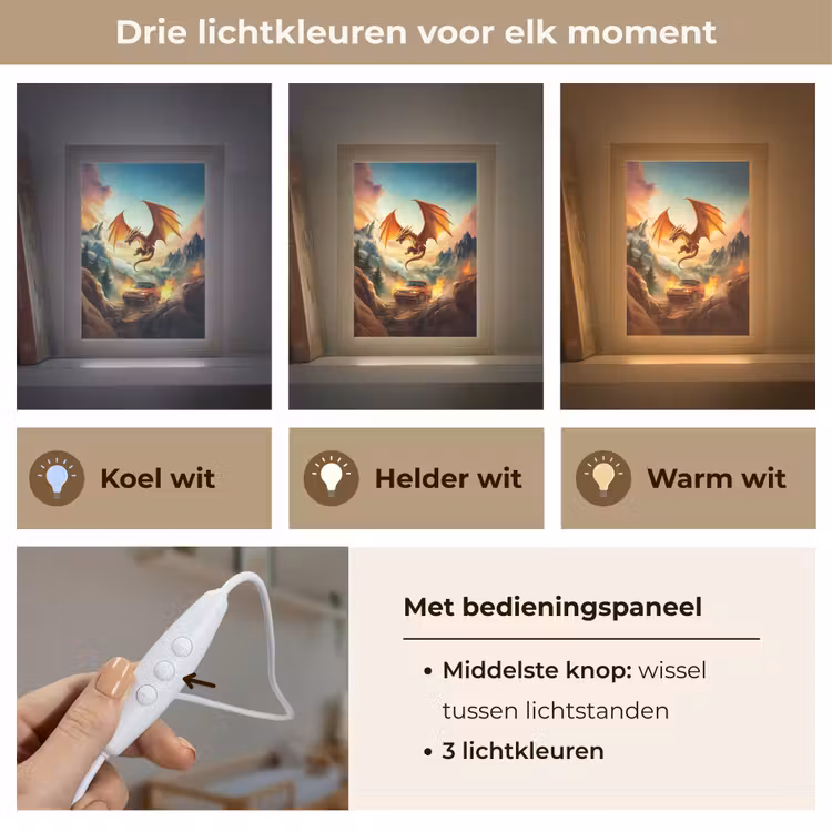 Nachtlampje - Draak - Auto - Bergen - Vuur — 5