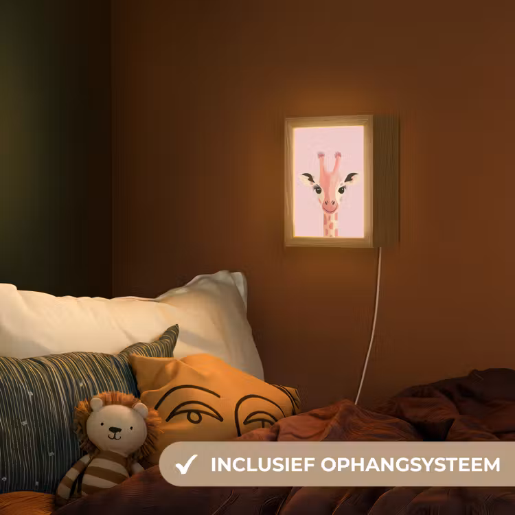 Nachtlampje - Giraffe - Illustratie - Roze — 3