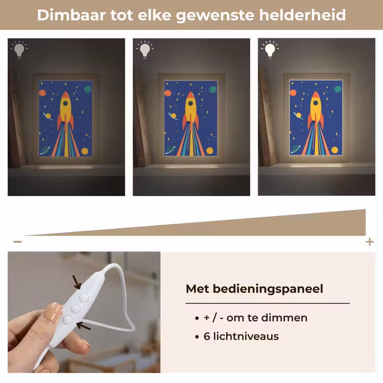 Nachtlampje - Kleurrijk - Raket - Ruimte — 6