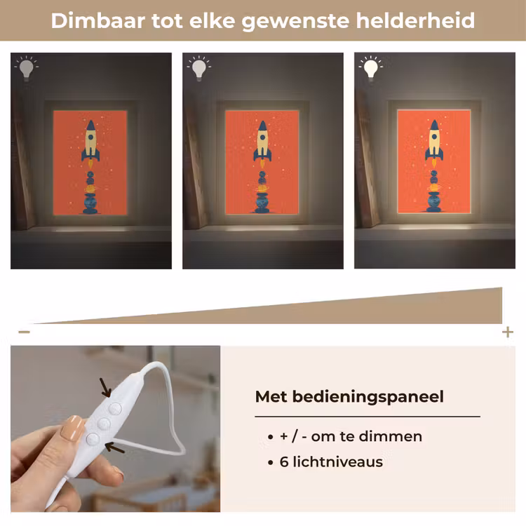 Nachtlampje - Raket - Planeten - Rood — 6