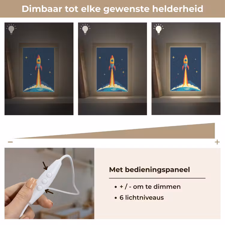 Nachtlampje - Raket - Rookwolken - Ruimte — 6