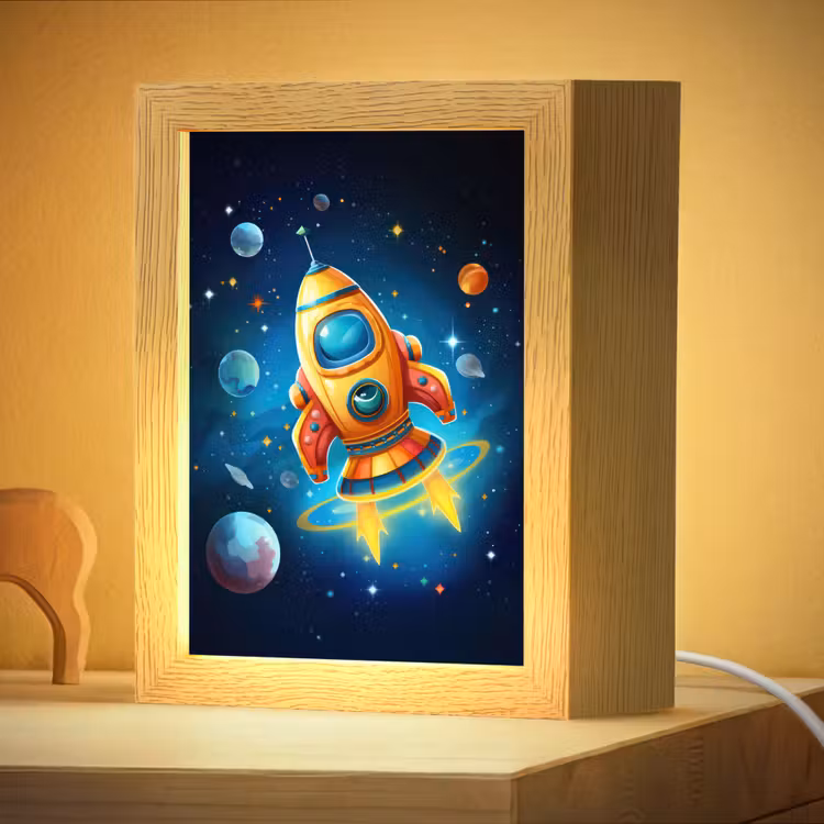 Nachtlampje - Raket - Ruimte - Planeten - Kinderen - Jongen — 4