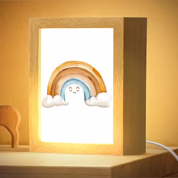 Nachtlampje - Regenboog - Pastel kleuren — 4