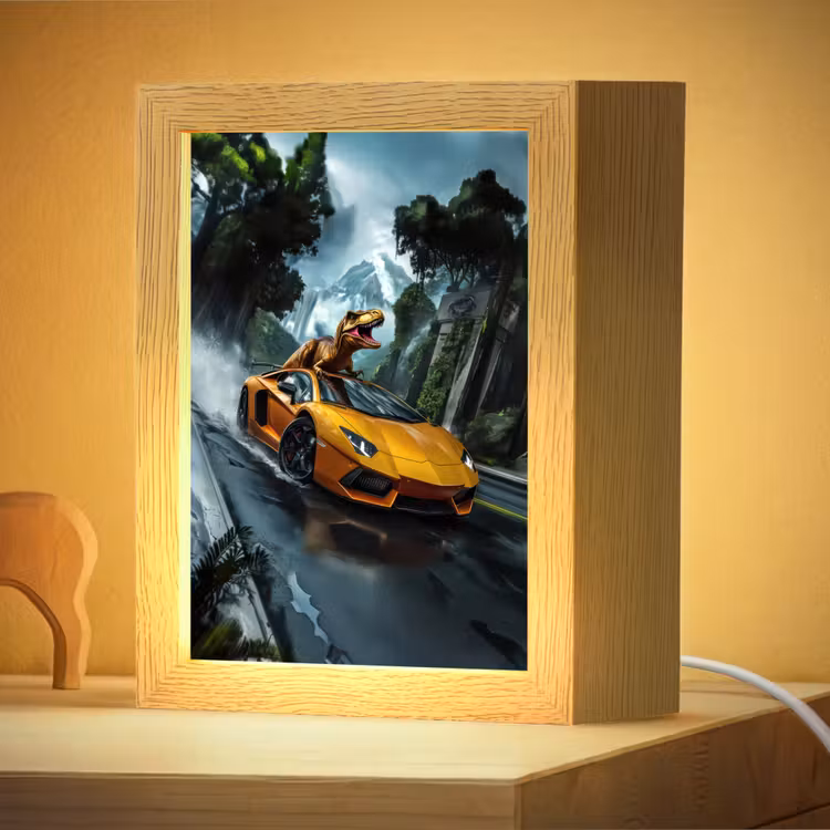 Nachtlampje - T-Rex - Auto - Regenwoud — 4