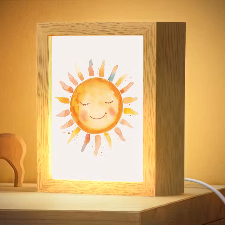Nachtlampje - Zon - Watercolor - Geel — 4