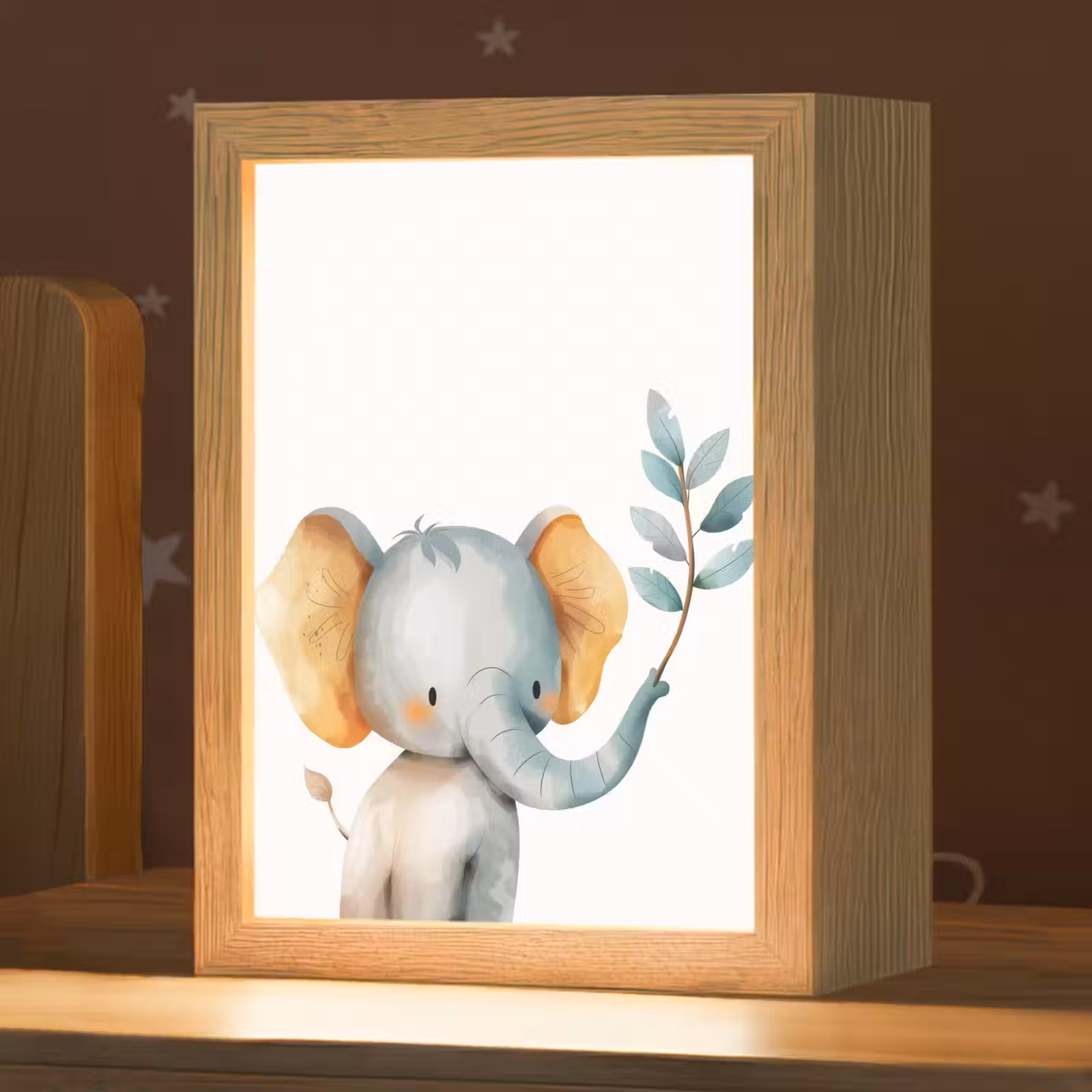 Nachtlampje - Olifant - Dier - Pastel kleuren — 1