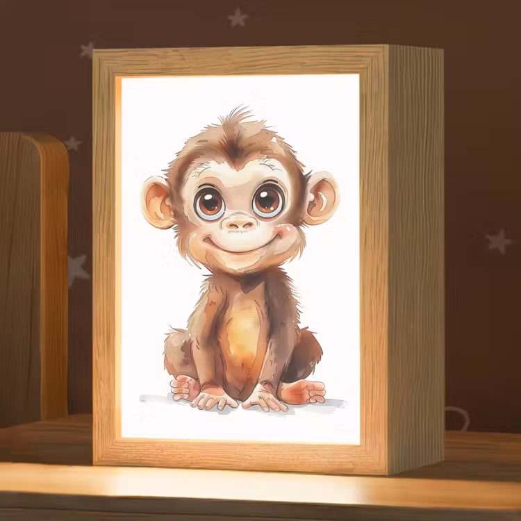 Nachtlampje - Aap - Baby - Jungle dieren — 1