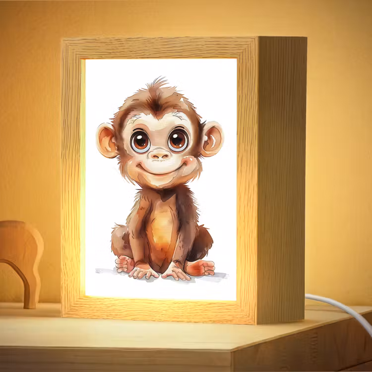 Nachtlampje - Aap - Baby - Jungle dieren — 4