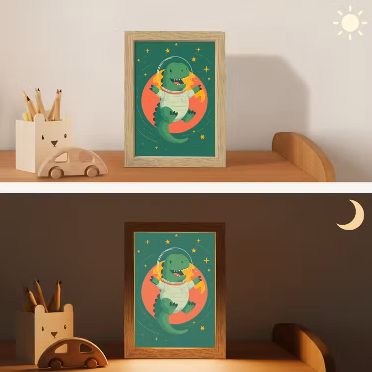 Nachtlampje - Dino - Groen - Planeet — 7