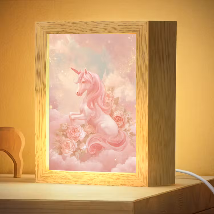 Nachtlampje - Eenhoorn - Wolken - Roze — 4