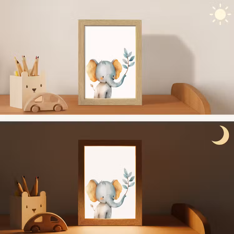 Nachtlampje - Olifant - Dier - Pastel kleuren — 7