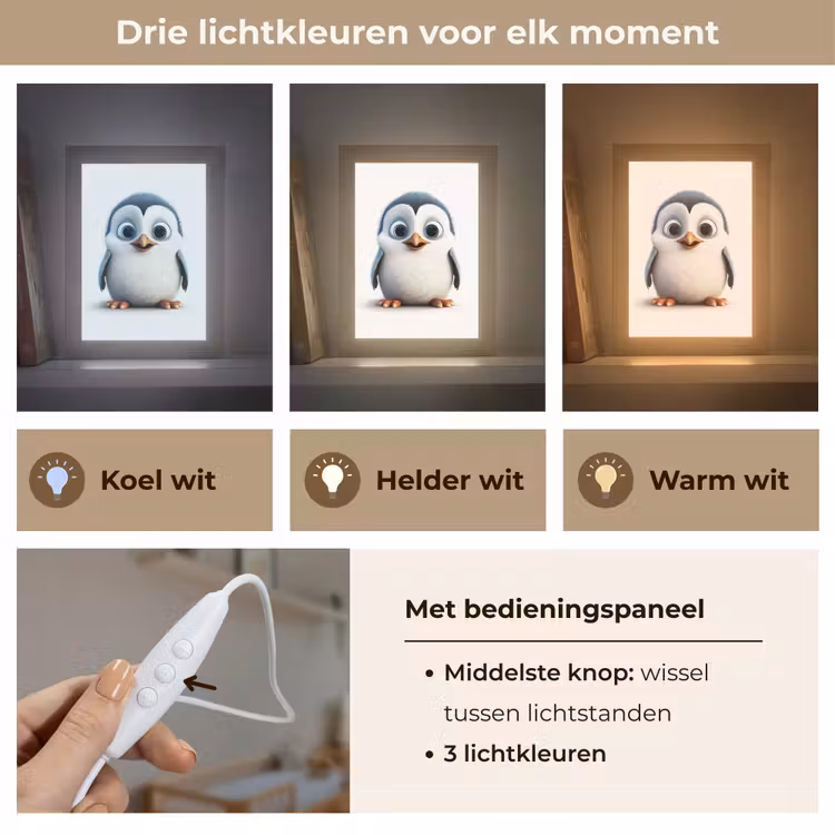 Nachtlampje - Pinguïn - Dieren - Meisjes - Kind - Jongens — 5