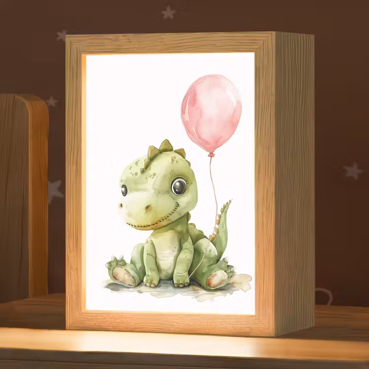 Nachtlampje - Draak - Baby dier - Roze ballon — 1