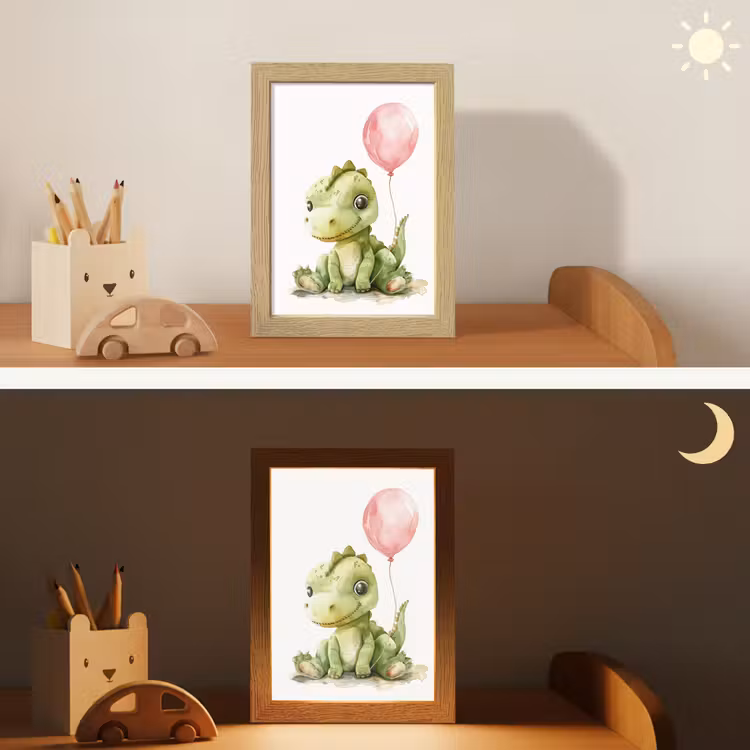 Nachtlampje - Draak - Baby dier - Roze ballon — 7