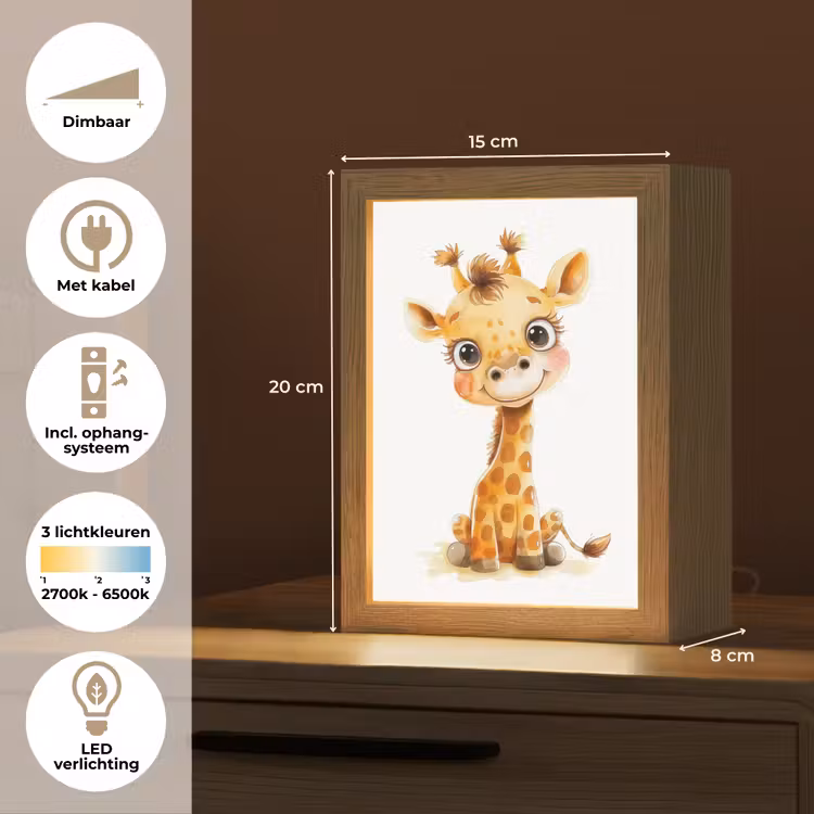 Nachtlampje - Giraf - Baby dier - Wilde dieren — 2