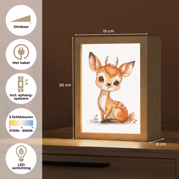 Nachtlampje - Hert - Baby - Dieren — 2