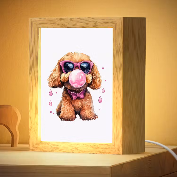 Nachtlampje - Hond - Roze - Kauwgom — 4