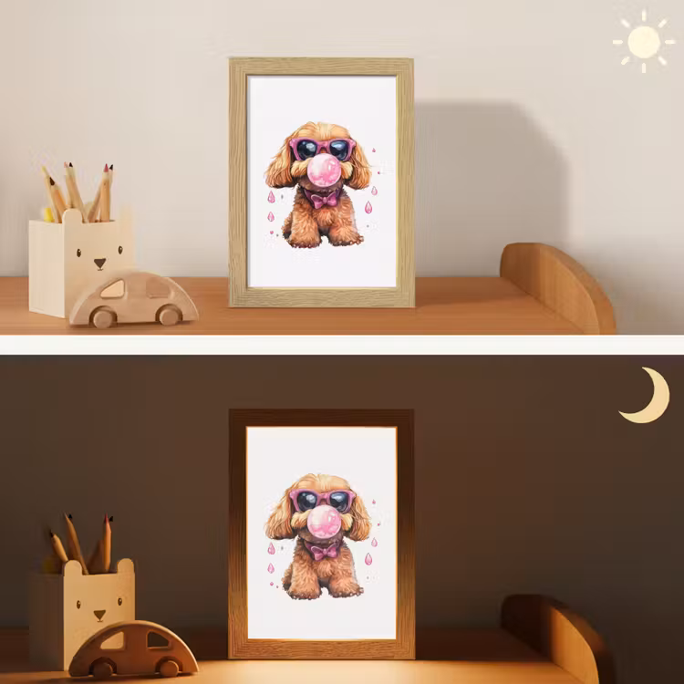 Nachtlampje - Hond - Roze - Kauwgom — 7