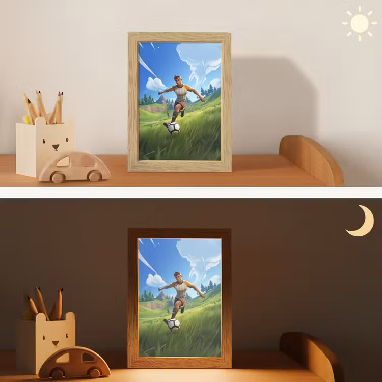 Nachtlampje - Illustratie - Voetbal - Game - Grasveld — 7