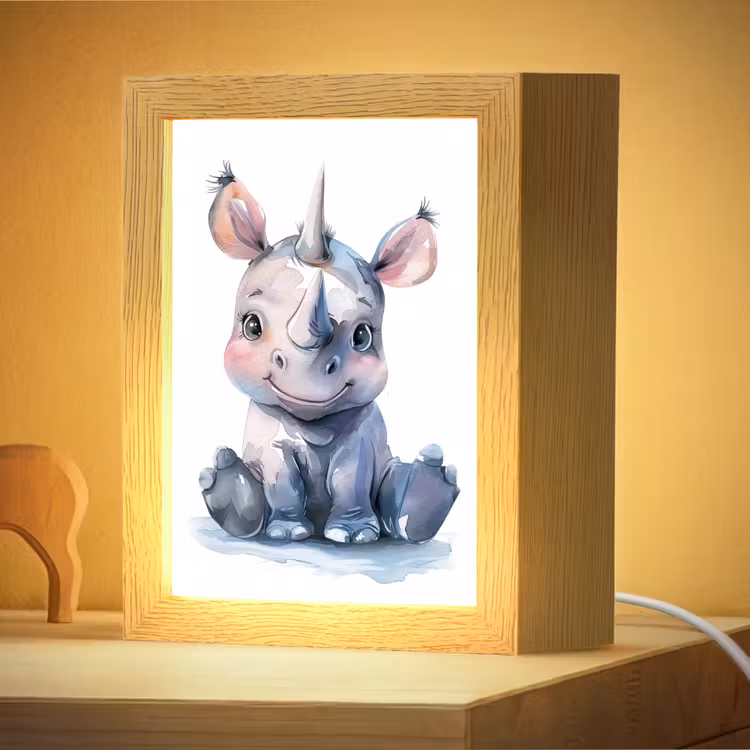 Nachtlampje - Neushoorn - Baby dier - Dieren — 4