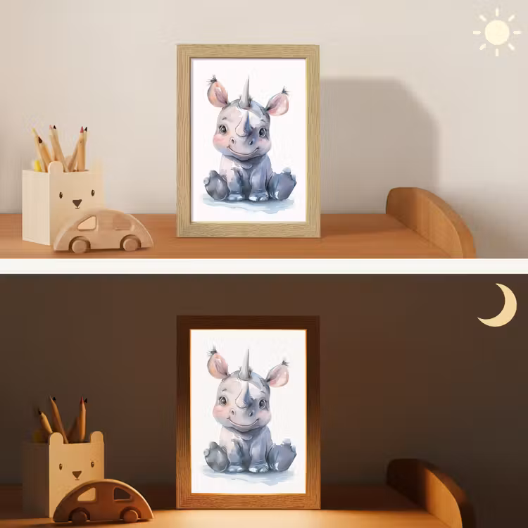 Nachtlampje - Neushoorn - Baby dier - Dieren — 7