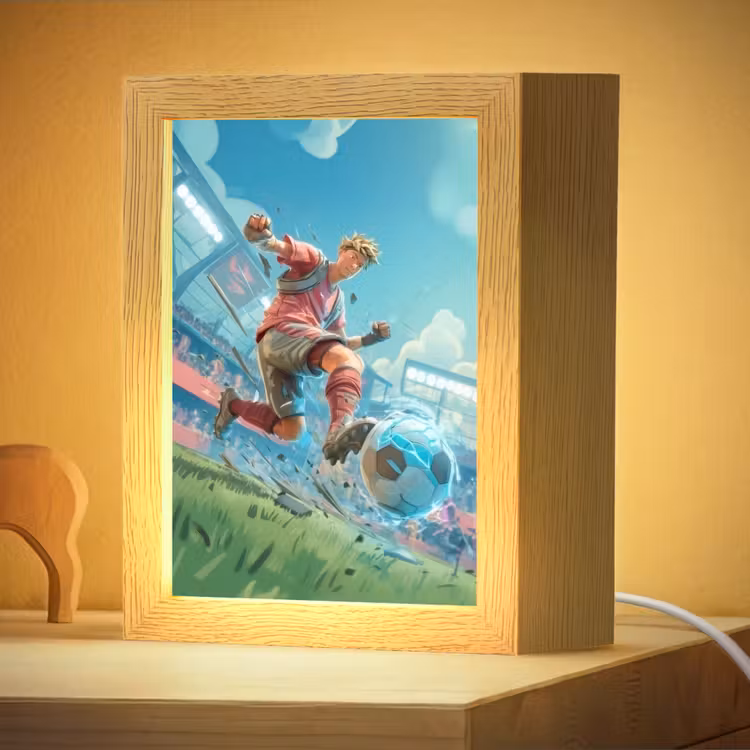 Nachtlampje - Stadion - Voetbal - Jongen - Rood — 4