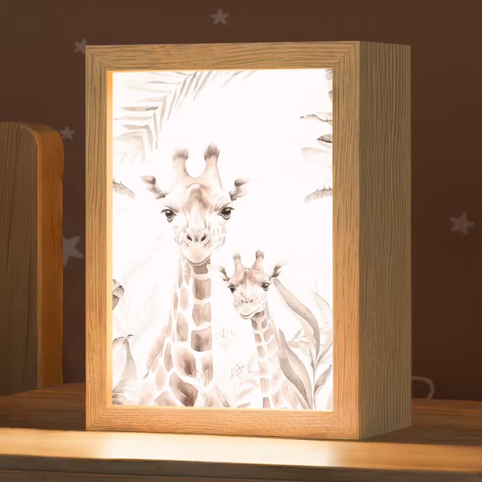 Nachtlampje - Giraffe - Jungle - Bruin - Kinderen — 1