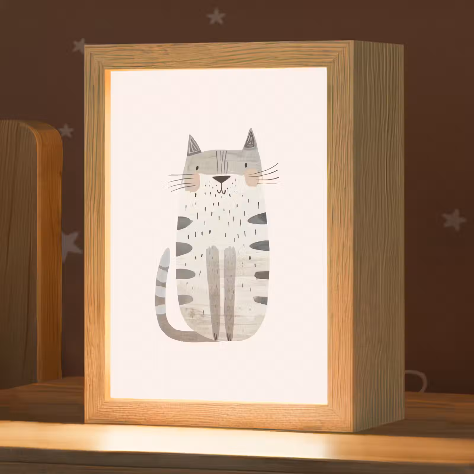 Nachtlampje - Kat - Dieren - Beige — 1
