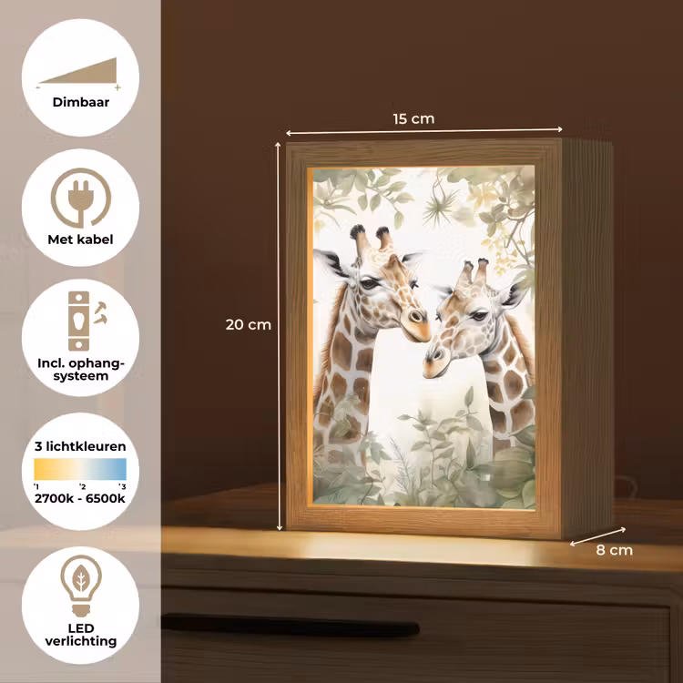 Nachtlampje - Dieren - Giraffe - Bladeren - Kinderen — 2