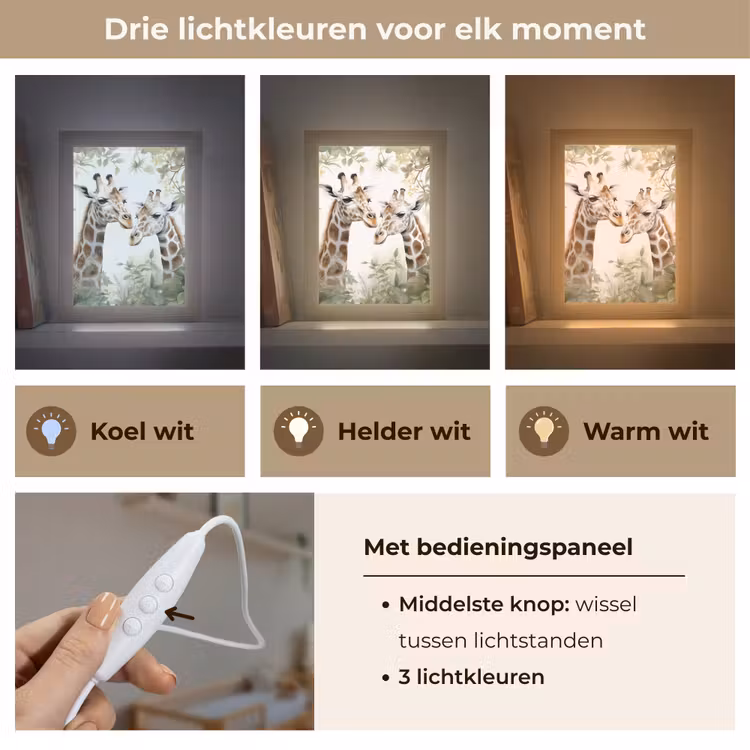 Nachtlampje - Dieren - Giraffe - Bladeren - Kinderen — 5