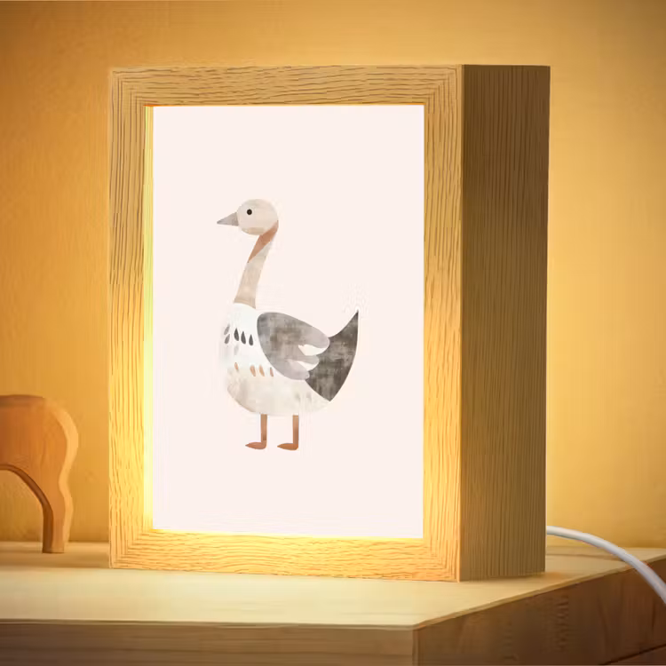 Nachtlampje - Gans - Dier - Pastel kleuren — 4