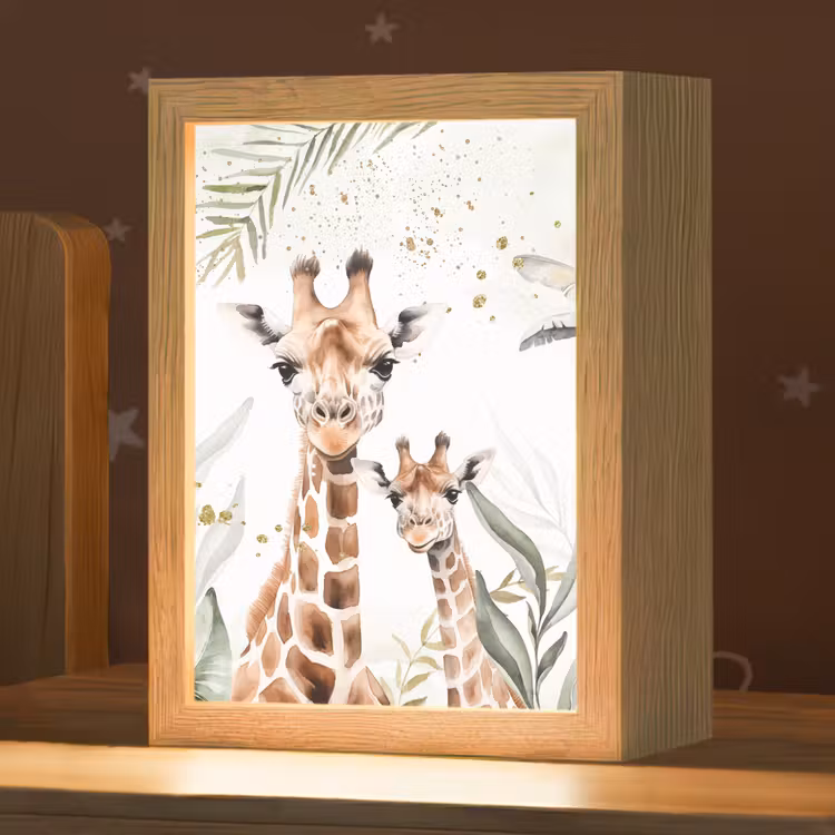 Nachtlampje - Giraffe - Bladeren - Kinderen - Dieren - Jungle — 1