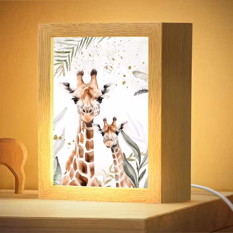 Nachtlampje - Giraffe - Bladeren - Kinderen - Dieren - Jungle — 4