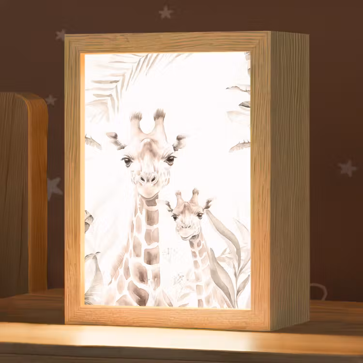 Nachtlampje - Giraffe - Jungle - Bruin - Kinderen — 1