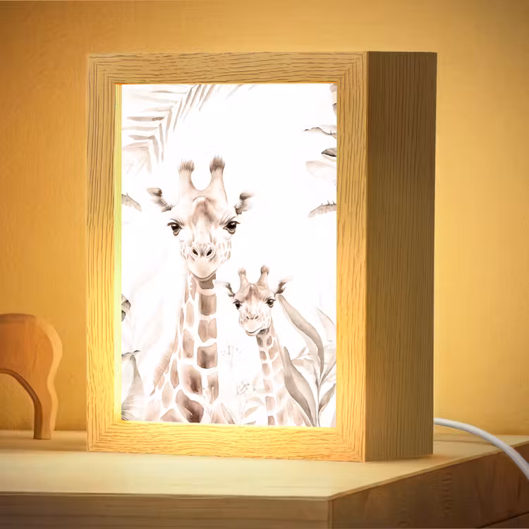 Nachtlampje - Giraffe - Jungle - Bruin - Kinderen — 4