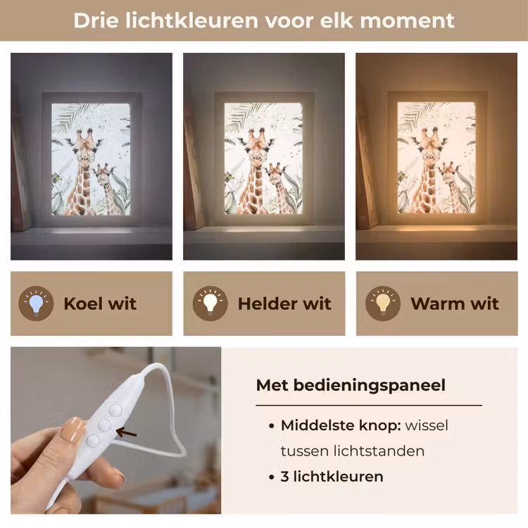 Nachtlampje - Giraffe - Natuur - Kinderen - Dieren — 5