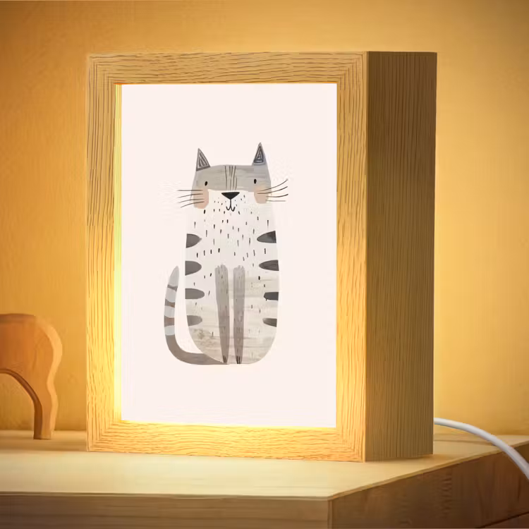 Nachtlampje - Kat - Dieren - Beige — 4