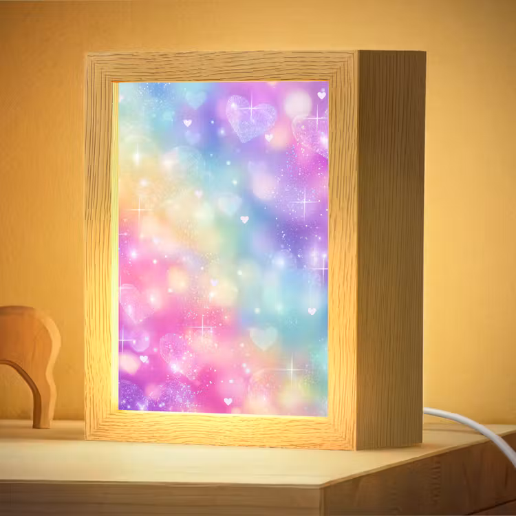 Nachtlampje - Licht - Regenboog - Hartjes — 4