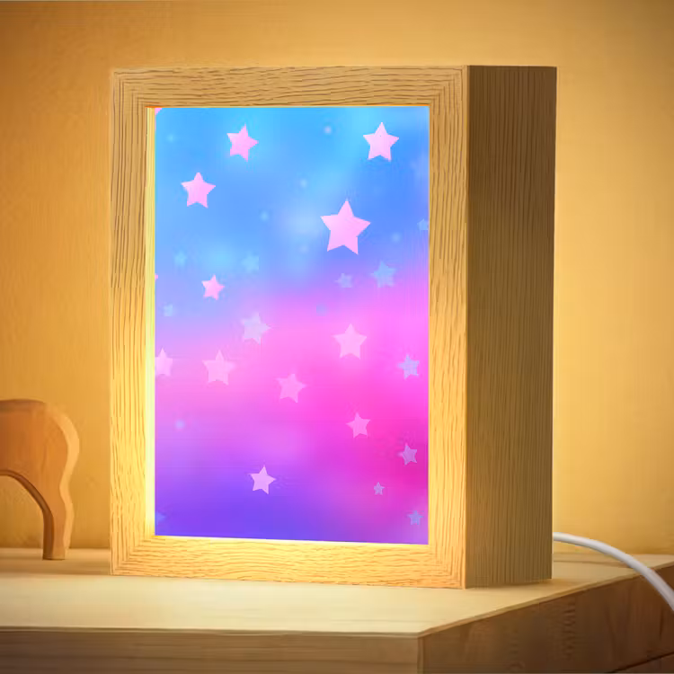 Nachtlampje - Sterren - Roze - Blauw — 4