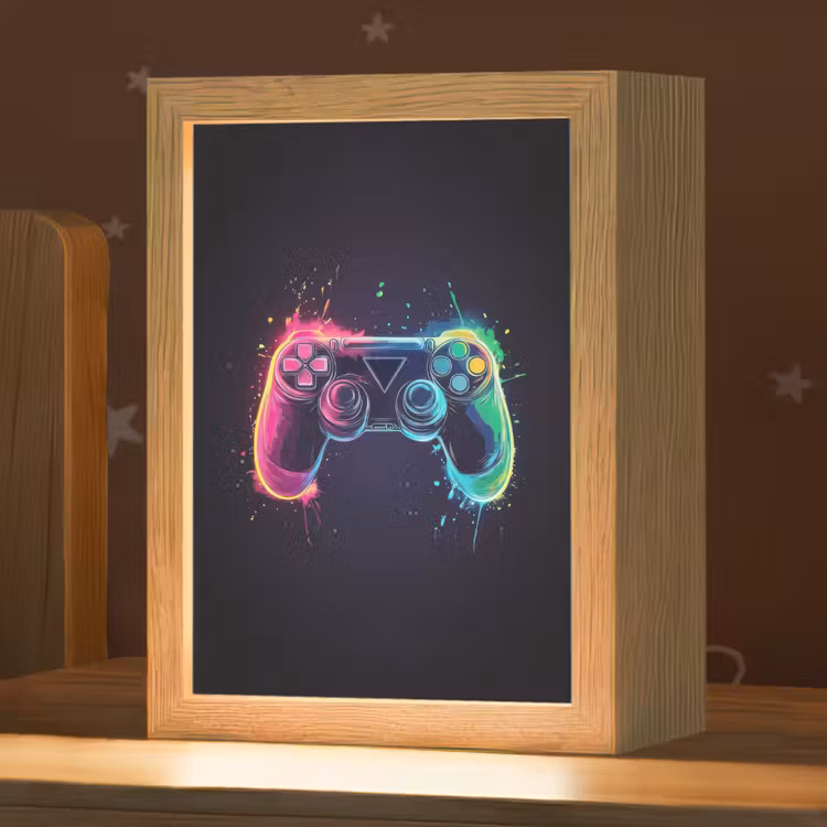 Nachtlampje - Grafisch - Controller - Neon - Verfspatten — 1