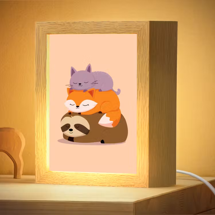 Nachtlampje - Luiaard - Vos - Kat - Slaperig — 4