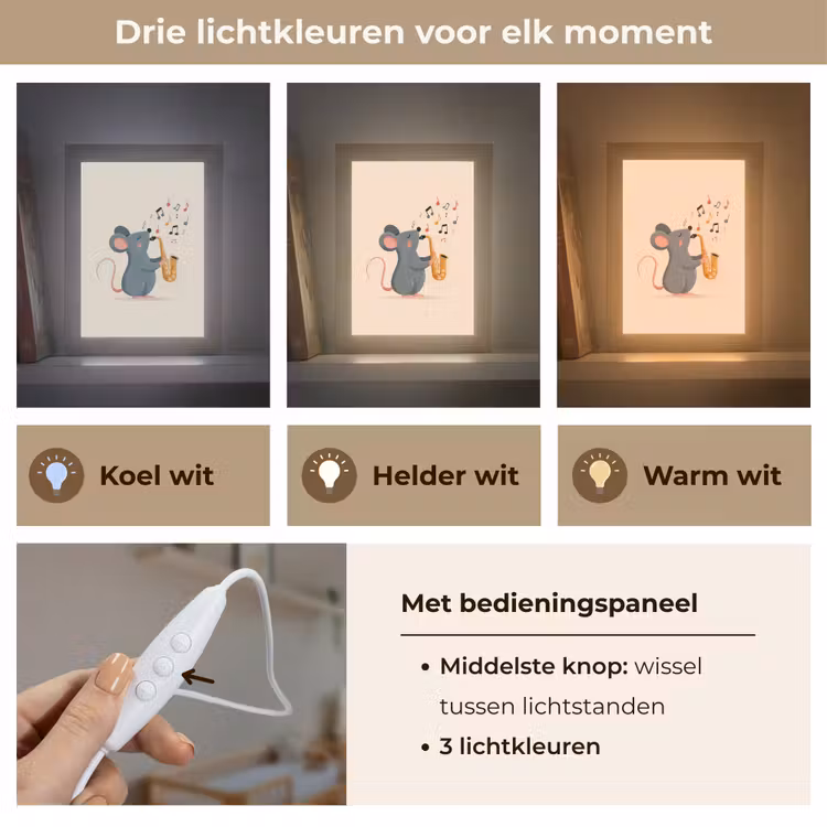 Nachtlampje - Muis - Saxofoon - Muzieknoten — 5